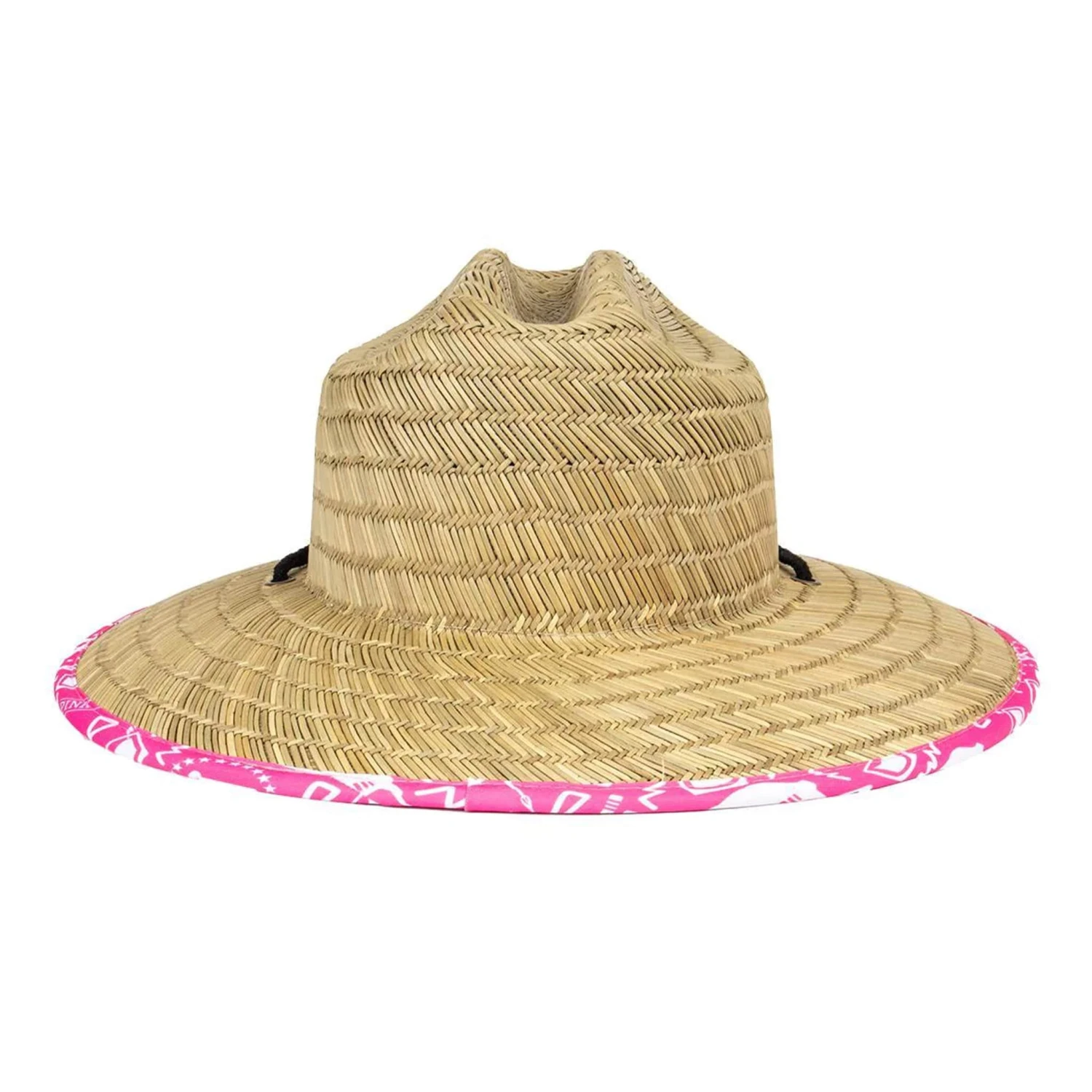 Pink Whitney Straw Lifeguard Hat 2 Pink Whitney Straw Lifeguard Hat - Image 2