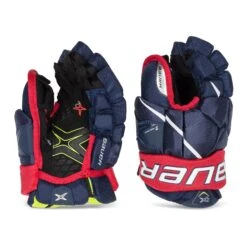 Bauer Vapor 2X Junior Hockey Gloves -Hockey Discount Store bauer gloves bauer vapor 2x junior hockey gloves navy red white 10 28743795343426