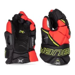 Bauer Vapor 2X Pro Senior Hockey Gloves -Hockey Discount Store bauer gloves bauer vapor 2x pro senior hockey gloves vapor black red neon green 13 28743796752450