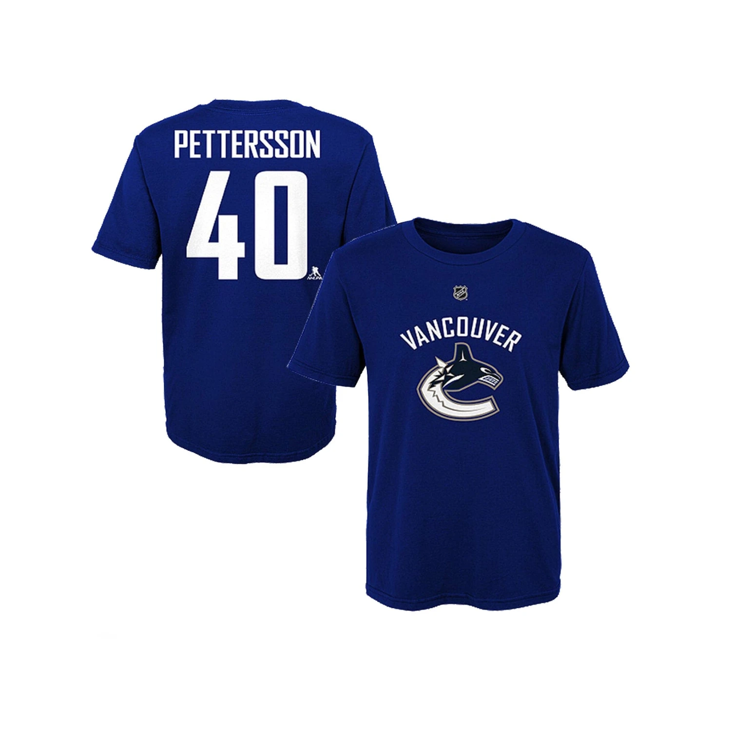 Vancouver Canucks Outer Stuff Name & Number Youth Shirt - Elias Pettersson 1 Vancouver Canucks Outer Stuff Name & Number Youth Shirt - Elias Pettersson