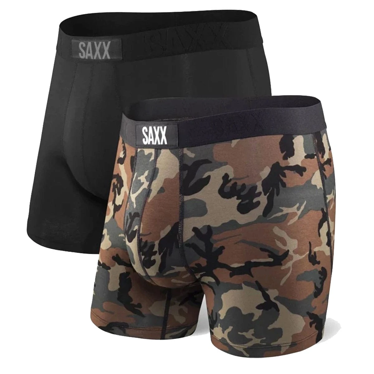 Saxx Vibe Boxers - Black / Camo (2 Pack) 1 Saxx Vibe Boxers - Black / Camo (2 Pack)