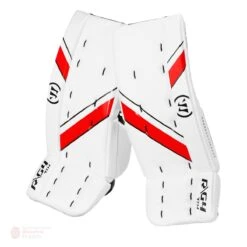 Warrior Ritual G4 Youth Goalie Leg Pads -Hockey Discount Store warrior leg pads warrior ritual g4 youth goalie leg pads white black red 19 5 28744343224386
